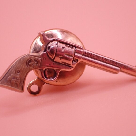 Lettered 1st Generation Colt Single Action Army .45 Colt  Vintage Colt Single Action Army 45 and American Flag Tie Tack